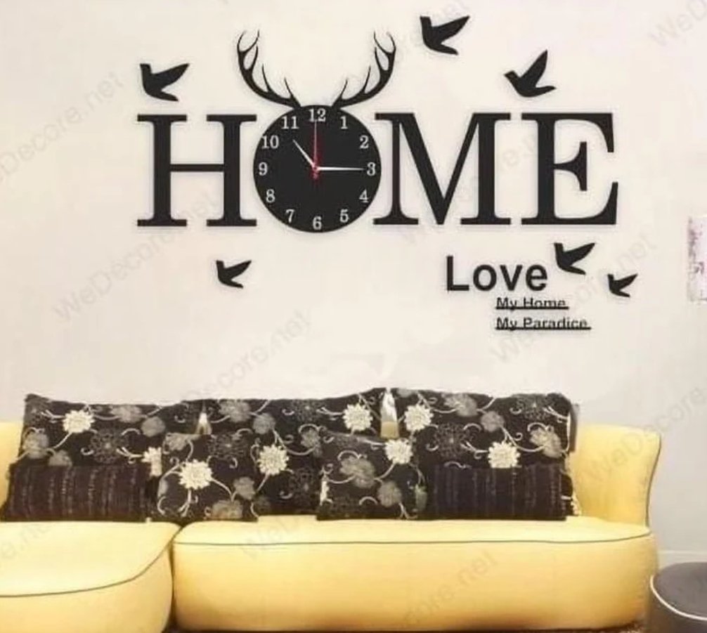 3D Home Clock Acrylic Wall Decore